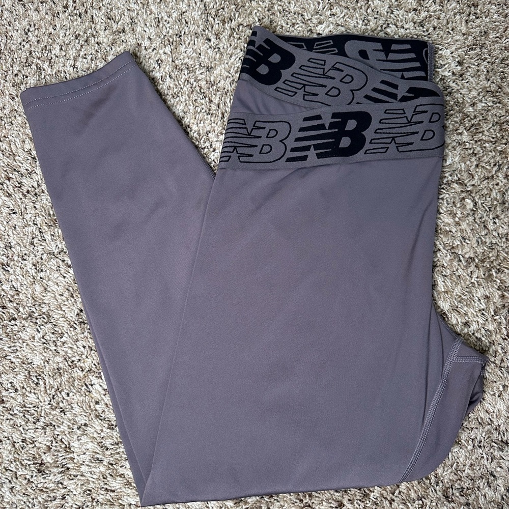 New‎ Balance NB DRY Athletic Leggings XL Mauve Purple Stretch Yoga Pants